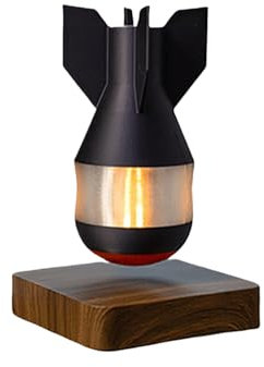Miaoyak Levitating Bomb Lamp Magnetic Floating LED Light Desk Lamp Table Lamp Night Light, 360 Degree Automatic Rotating Light For Unique Gifts Room Home Office Decor