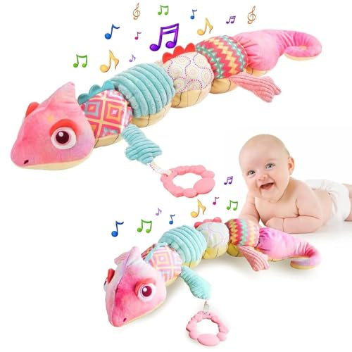 Dinosaurier Körperkissen, Montessori Sinne Dinosaurierkissen, Plüschkissen, niedliches weiches Kissen, Schlafkissen, Einschlafhilfe-Begleiter, Höhe Lineal, für Zuhause, Sofa, Schlafzimmer, Auto (Rosa)