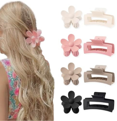 MME Beauty Pinzas Pelo Mujer, Set de 8 Clips de Pelo en Colores Pastel para Niñas y Adolescentes, Accesorios de Pelo ideales para Regalo, Pinzas de Pelo Resistentes y Antideslizantes (Modelo C)