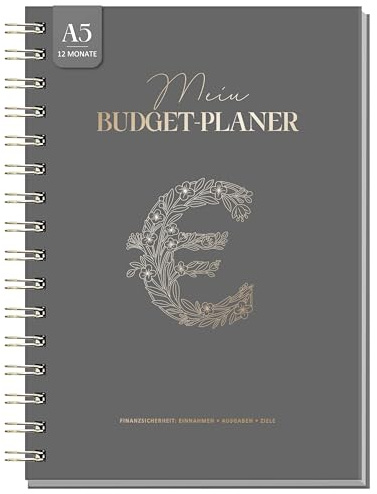 12 Monate Budget Planner Deutsch - Undatierter Haushaltsbuch 2026 mit 60 Wochen Einnahmen-Ausgaben Tracker, Achtsamkeit, Reflexion - Finanzplaner - Budgetplaner zur Kontrolle Geldes - Ausgabenbuch