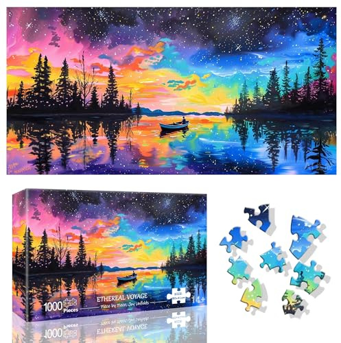 Ginfonr Puzzle 1000 Teile Ethereal Voyage Puzzle Erwachsene Herausforderndes Rätsel, Puzzlespiele Für Die Ganze Familie, EIN Festliches Geschenk Für Freunde in Einer Schönen Verpackung