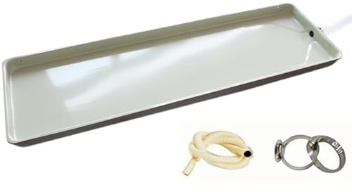Bac Condensat Clim en fer Galvanisé, Bac de Recuperation Condensat, Bac de Récupération de Ventilo-convecteur de Climatiseur Central, Bacs Vidange Huile Moteur(26x83x4cm/10x33x2in)