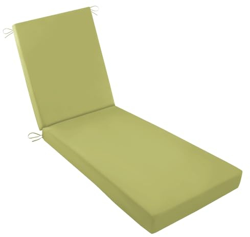 YFHT Auflage Sonnenliege Wasserdicht Mit Bändern, Sonnenliege Auflage Wetterfest Outdoor Polster, Deckchair Auflagen, Auflagen für Gartenliegen Waschbar,Grün,190x60x8cm