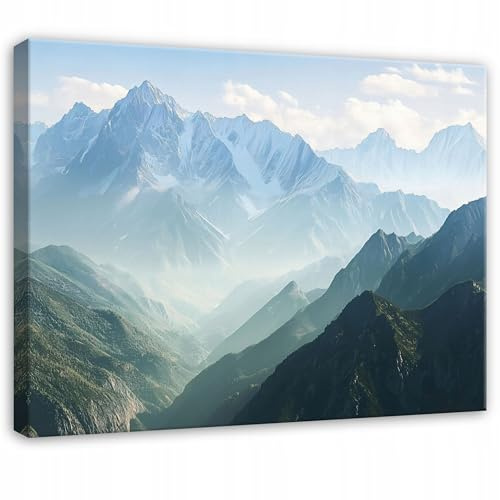 WallArena Leinwand Bilder 120x80 cm | Gebirge Berge, Leinwandbilder, Bild auf leinwand, Format: 120x80 cm (BxH) - einteilig auf Canvas Leinwand. Das