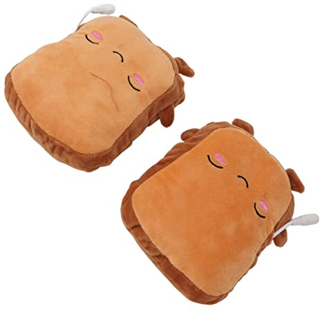 Kikumi Chauffants USB, Poignet en Peluche Super Doux Portable sans Doigts Réglable, avec Technologie de Chauffage en Fibre de Carbone, pour Ordinateur Portable, Chauffe-Mains d'hiver