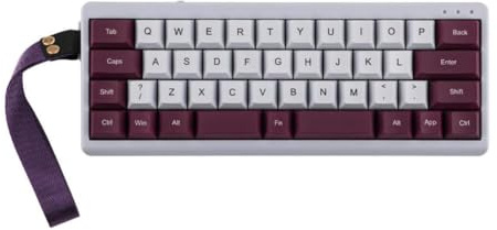 VmugDVoqb TH40 40 Percent Layout Mechanical Keyboard With Hot Swap Sockets Gasket Mount Design QMK VIA Configurable Wired Type C And 24G Wireless Connection Compatible With Computer(Purple-QMK VIA)