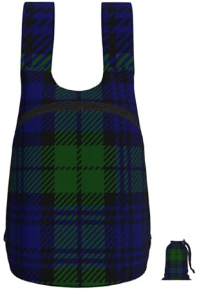Black Watch Tartan Plaid,Faltbarer Rucksack, Unisex-Rucksack, Sportrucksack, Freizeitrucksack