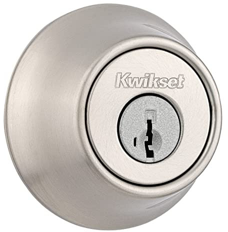 Kwikset 96600-575 660 15 SMT RCAL RCS Pêne dormant monocylindre SmartKey, nickel satiné, rond