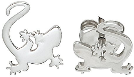 Jobo Kinder Ohrstecker Gecko 925 Sterling Silber rhodiniert Ohrringe Kinderohrringe