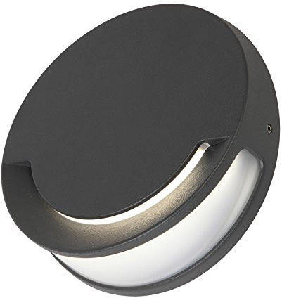 Eco Light Moderne LED-Außenwandleuchte Sandwy, 18,6 cm Durchmesser, 324 lm, 9 Watt, IP44 1882 GR