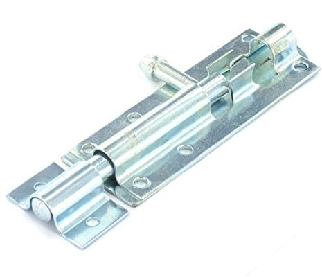 Securit Tower Straight Sliding Door Bolt In Galvanised Zinc Finish - 150mm (6)