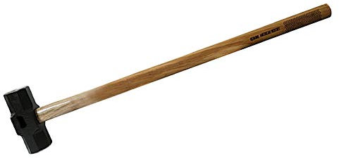 Dapetz ® 7Lb Hickory Sledge Hammer (3.18Kg) Steel Head Demolition Building. Forged Steel Powder-Coated Head and Precision-Ground Striking Faces Also Has Hickory Shaft