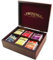 SCATOLA ESPOSITORE IN LEGNO 6 SCOMPARTI + PZ 60 BUSTINE TE' TISANE CAMOMILLE E INFUSI TWININGS