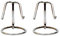 Herzförmiger Urnen-Ständer, mit Messing-Finish silber