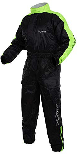 Tuta Impermeabile Antipioggia Moto Alta Visibilità Antiacqua Scooter FLUO L