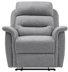 LOUNGITUDE - Fauteuil de Relaxation en Tissu - Gris Clair