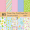 FEPITO 90 Blatt Ostern Muster Papier Set A5 Größe Bastelpapier für Ostern Karte Herstellung Scrapbook Dekoration, Doppelseite 10 Muster