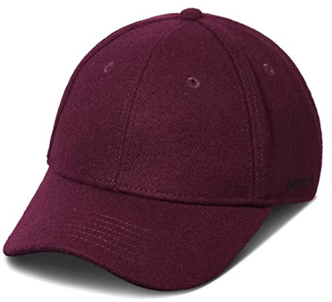GADIEMKENSD Winter Baseball Caps Wool Dad Hat Warm Trucker Hats Work Cap Workout Thick for Mens Womens Clothing Sport Novelty The Dem En Apparel Fabric Men Woolen Wine Red