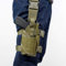 YOCOOL Pistolenholster Waffenholster Oberschenkelholster taktisch MOLLE rechts mit Magazintasche, Geeignet für Jagdschießen, Airsoft, Militärspiele, Paintball, Training oder Cosplay, Armeegrün Rechts