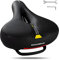 ROCKBROS Sella Bici Comoda in Gel, Sella Ergonomica per MTB Bicicletta, Sellino Morbido Traspirante, Uomo Donna, con Strisce Riflettenti Posteriori, 22 * 26cm, Accessori Bike