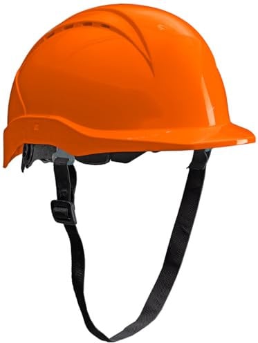 ACE Patera Bauhelm - Robuster Schutzhelm für BAU & Industrie - EN 397 - mit Einstellbarer Belüftung - Orange