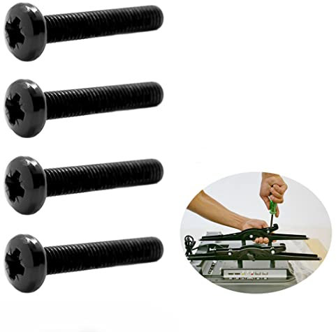 M6 x 30mm Black TV Wall Mount Bracket Phillips Screws Bolts for TV