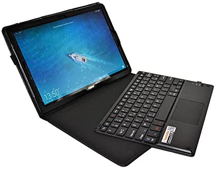 MQ21 pour Huawei MediaPad M5 10.8 - Étui avec clavier bluetooth pour Huawei MediaPad M5 Pro 10.8, Huawei MediaPad M5 10.8 | Housse avec clavier français (AZERTY), touchpad (pavé tactile) intégré