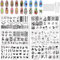 RUNRAYAY 8Pcs Various Pattern Nail Art Stamping Plate Kit with Nail Stamper & Scraper, Ocean Fruit Flower Animal Collection Nail Art Plates Set for Halloween Christmas Design DIY Print Manicure Salon