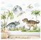 DEKO KINDERZIMMER Wandsticker XXL Dinosaurier Wandtattoo Tiere Wandaufkleber Dinos T-Rex Dschungel Kinderzimmer Babyzimmer Wanddeko DK1097-5