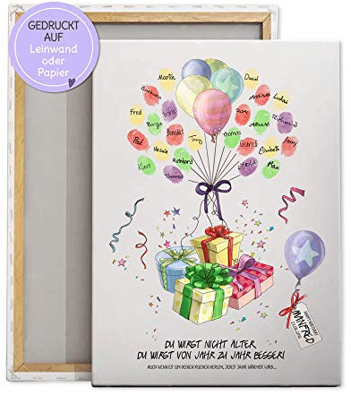 Feenstaub Geburtstag Gästebuch Alternative, Print für Fingerabdrücke der Gäste, Gästebuch Geburtstag, Papier oder Leinwand, personalisierte Leinwand, Gästebuch Fingerabdruck