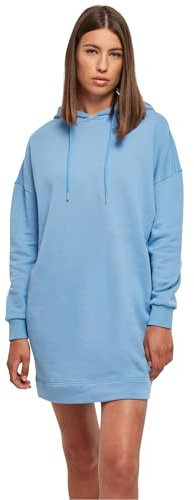 Urban Classics Damen Kleid Ladies Organic Oversized Terry Hoody Dress horizonblue XS