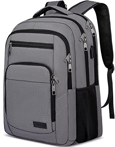 Liokesa Rucksack Herren, 17,3 Zoll Laptop Backpack Herren, Schulrucksack Jungen Teenager mit USB Ladeanschluss für die Business Arbeit Rucksack, für Uni Reisen, Arbeit, Schule