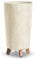 URBN GARDEN Tall Slim Cream Look Plastic Planter Flower Soil Pot Indoor Outdoor With Legs