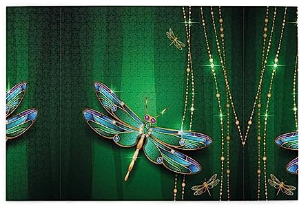 Jewel Dragonfly Konsev Bilderpuzzle – lustiges und herausforderndes Holzpuzzle für Erwachsene und Senioren