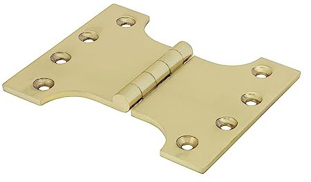Timco - Bisagras Parlamento Grandes para Puertas Cocina 180 Grados - Latón Macizo - Latón Pulido (Tamaño 102 x 125-2 Piezas)