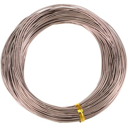 sourcing map 2Stk Bonsai Training Draht 1mm Gesamt 60mm 197 Füße Eloxierter Aluminium Draht Rostbeständigkeit Garten Draht für Pflanzen Bonsai Bäume Formgebung Biegen Innen Braun