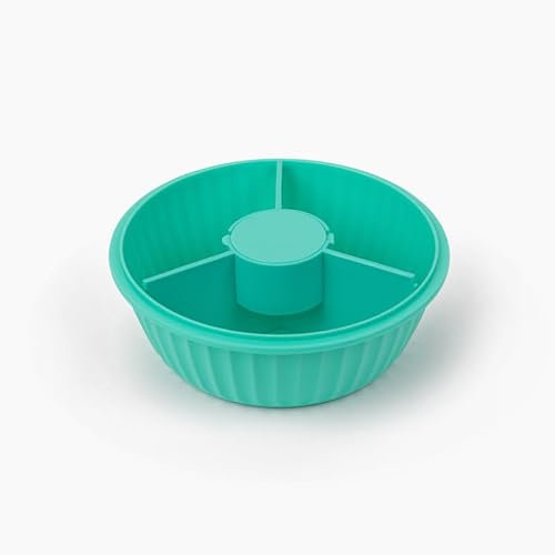 Yumbox Auslaufsichere Poke-Schüssel mit herausnehmbarer 3-teiliger Trennwand, integrierter Dipmulde und abnehmbarem Dipbecher – Volumen 4,2 Tassen, BPA-frei, mikrowellengeeignet – leicht zu öffnen mit