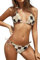 SHEKINI - Costume da bagno a triangolo, con pezzo di sopra del bikini, slip, schiena scoperta, da donna, sexy, classico, regolabile, pazzo di sotto a vita bassa, S