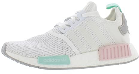 adidas Gazelle By9162, Sneaker unisex per bambini, bianco/rosa/verde-bianco, 5.5