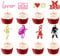 Blumomon 32Pcs Popular Singer Cupcake Toppers，Popular Singer Birthday Party Decoration，Music Themed Party Fans Party Decoration