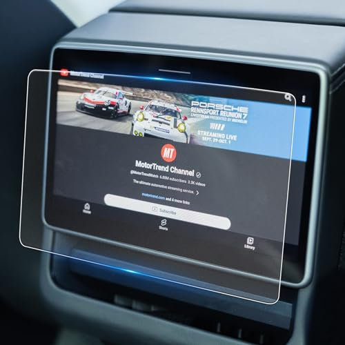 WEIPIN Film de protection d'écran arrière de 8 pouces pour Tes-la Model 3 Highland 2024, film de protection d'écran en verre trempé pour accessoires Tes-la Model 3, dureté 9H, anti-traces de doigts,