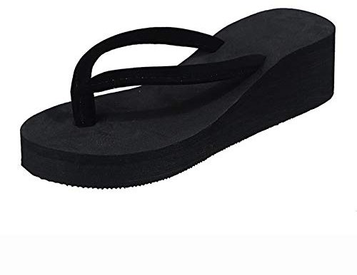 Chanclas para mujer - Chanclas de dedos para mujer, plataforma antideslizante, con tacón de cuña, tacones altos, sandalias de playa, cuñas, pantuflas de dedos, chanclas de baño, pantuflas de baño,