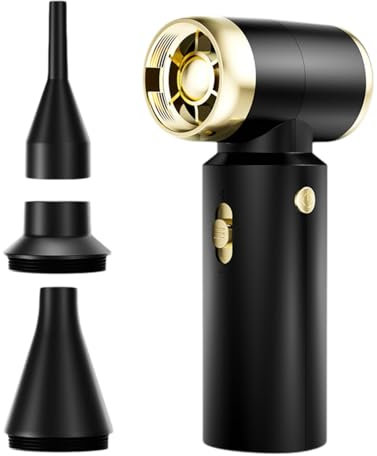 JISADER Secador de Pelo inalámbrico Potente, infinitamente Ajustable, Compacto, Regalo, miniventilador, secador de Pelo para el hogar, Viajes al Aire Libre, Negro