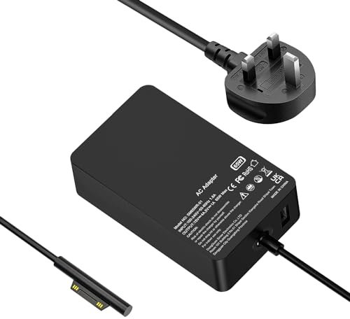 65W Surface Pro Charger Adapter Charger for Microsoft Surface Pro 3/4/5/6/7/8/9/10/11/X, Surface Go 1/2/3,Microsoft Windows Surface Book, Microsoft Surface Laptop 3 2 1 Laptop/Tablet Charger