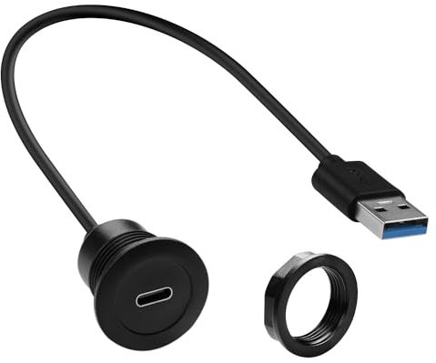 QIANRENON Adaptateur de montage intégré USB 3.0 vers USB-C - Câble court 5 Gbps