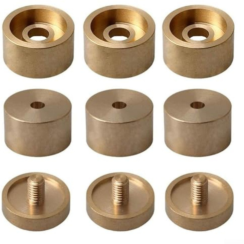 9 Stück Trompetenventil-Fingerknöpfe Ventilkappe Schraube Trompete Reparaturteil Golden