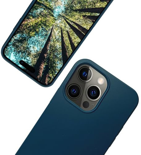 eplanita Eco Mobile Phone Case for iPhone 16 Pro, Plant Fibre, Drop Protection Cover, Durable and Sustainable (Dark Blue, for iPhone 16 Pro)