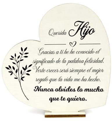 Regalo Para Hijo, Adornos de Madera Corazón, Ideas Regalos Navidad, Regalos para Hijos Adultos, Regalo Hombre Joven, Regalos Hombre Navidad, Regalos CumpleañOs Hijo, Regalos para Casa, Regalo Familia