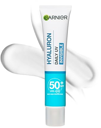 Garnier Hyaluron Barrier Protect Daily UV Hydrating Fluid, SPF50+, 40ml | With Hyaluronic Acid and Glycerin, Prevents Sun Damage, for Face and Neck, for All Skin Types, Vegan