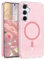 BENTOBEN Cover Magnetica per Samsung Galaxy A35 5G, Compatibile con MagSafe, Glitter e Antimpronta Custodia, Sottile TPU Silicone Antigraffio Antiurto Samsung Galaxy A35 5G Custodia, Rosa